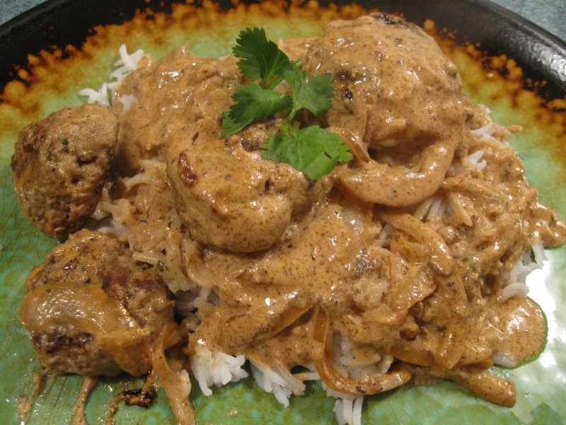 curry meatballs cream sauce