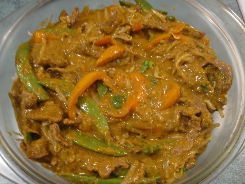 leftover thai beef curry