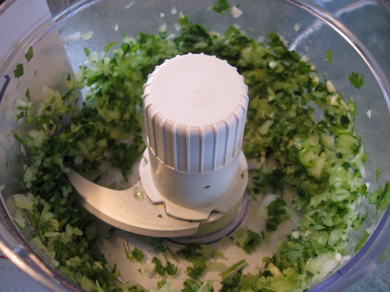 minced onion cilantro garlic