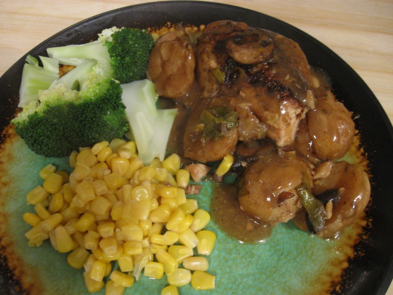 plated tarragon chicken